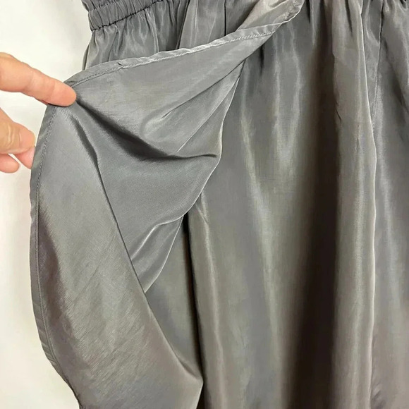 Pink Martini grey short sleeveless racerback dress elastic waist back overlap - Picture 7 of 7